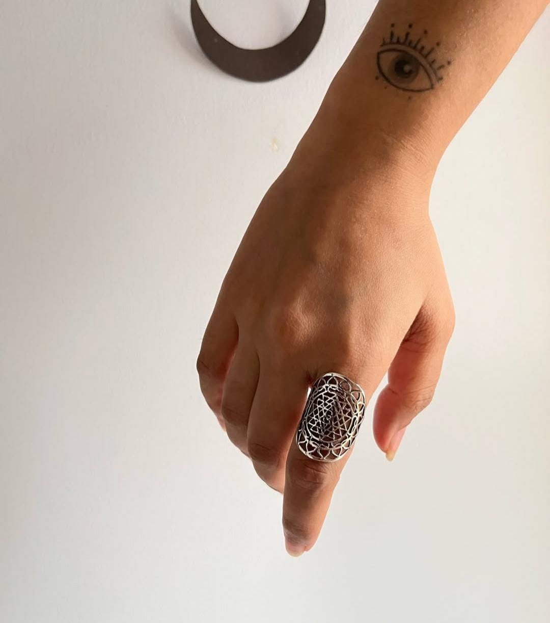 Shree Yantra 925 Sterling Silver Ring