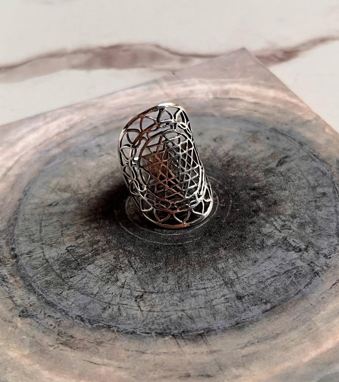 Shree Yantra 925 Sterling Silver Ring