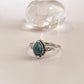 Copper Turquoise Pear Boho 925 Sterling Silver Ring
