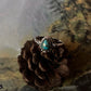 Copper Turquoise Pear Boho 925 Sterling Silver Ring