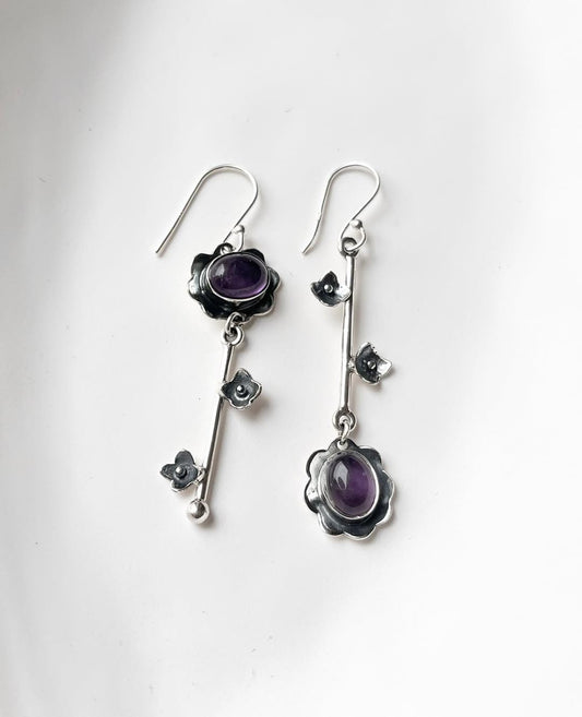 925 sterling silver forest enchantments amethyst earrings for women  