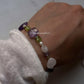 Nature-inspired floral silver bracelet with handcrafted detailing