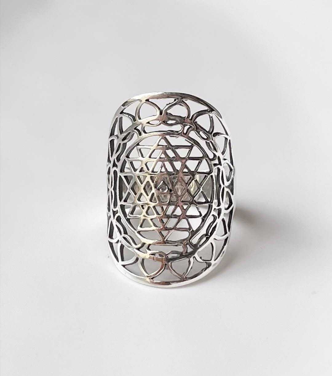 Shree Yantra 925 Sterling Silver Ring