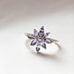 Tanzanite Floral 925 Sterling Silver Ring