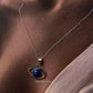 Lapis Lazuli Evil Eye 925 Sterling Silver Pendant