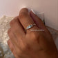 Three-stone blue topaz ring in 925 sterling silver  