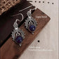 Lapis Boho Crown 925 Sterling Silver Earrings