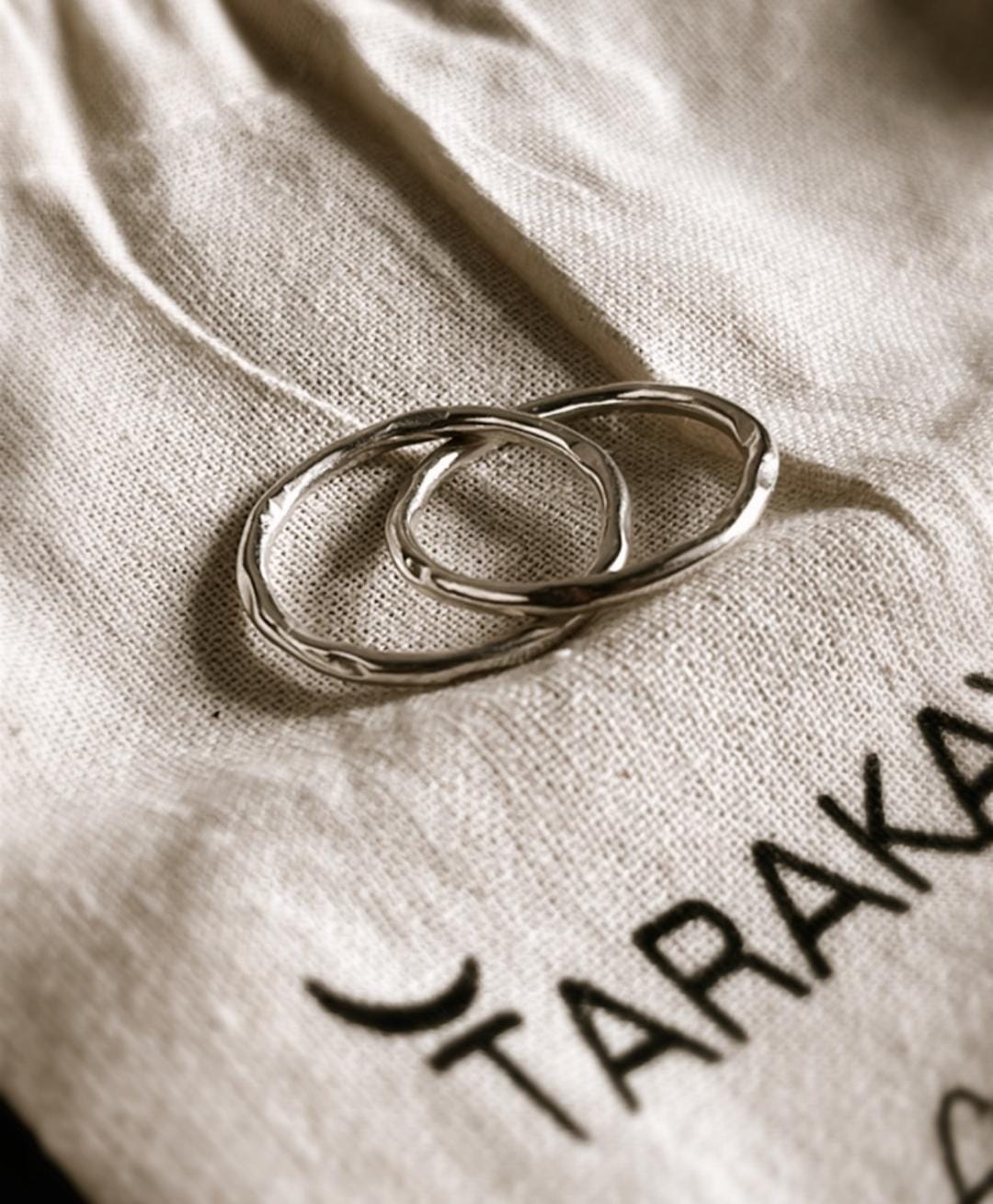 Rolling Band / Interlocked Band / Two Bands 925 Sterling Silver Ring