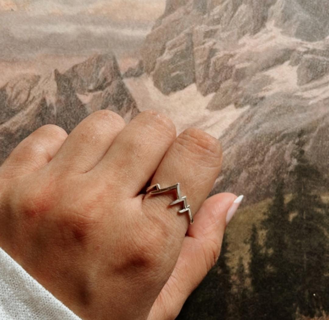 Mountains Stackable 925 Sterling Silver Ring