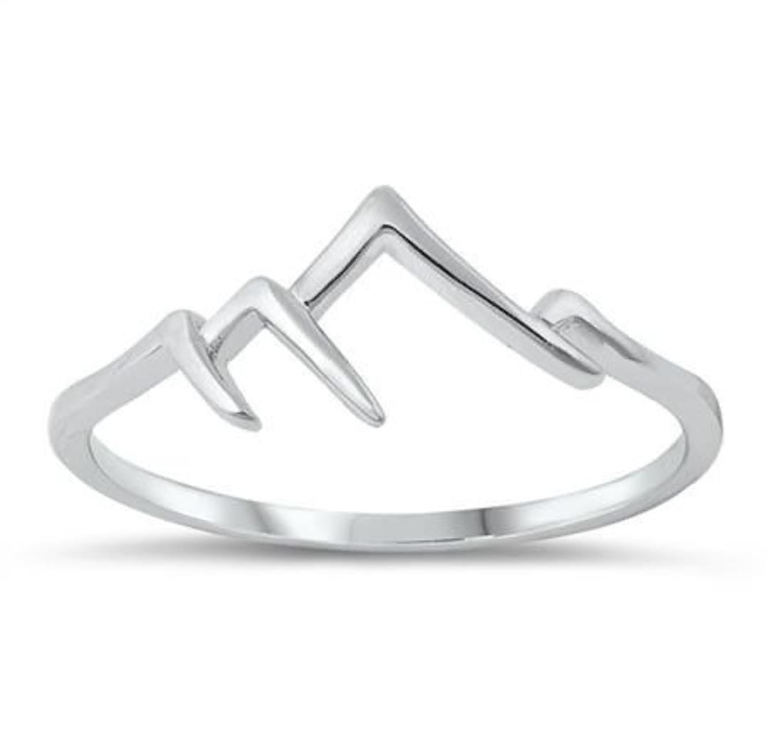 Mountains Stackable 925 Sterling Silver Ring
