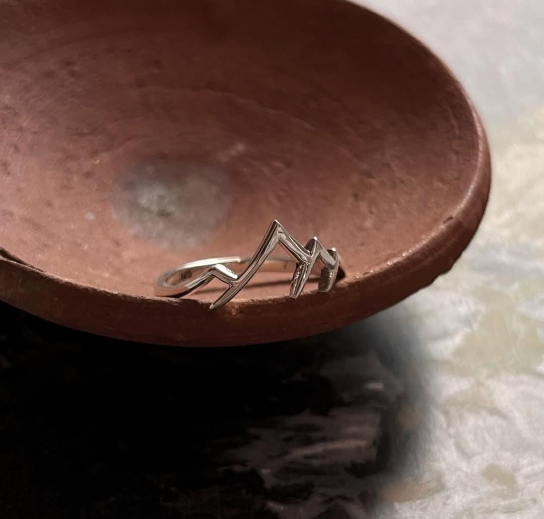 Mountains Stackable 925 Sterling Silver Ring