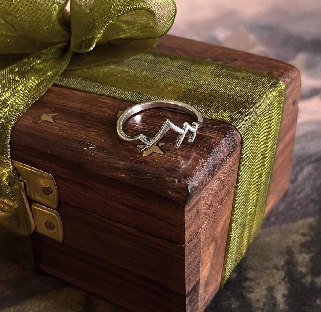 Mountains Stackable 925 Sterling Silver Ring