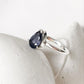 Iolite Solitaire Pear 925 Sterling Silver Ring