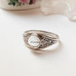 Clear Quartz Master Healer Round Boho 925 Sterling Silver Ring