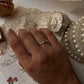 Flower edge band 925 silver ring for women  