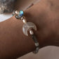 Boho-style Mystic Wings bracelet in natural silver for confidence  