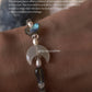 Natural silver bracelet with intricate wing design for spiritual energy