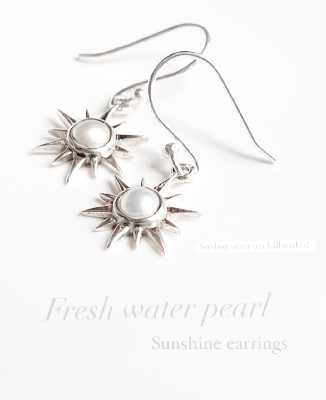 Sunshine Pearl 925 Sterling Silver Earrings