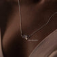 Sustainable ruby bouquet necklace in 925 sterling silver  