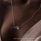 Lab-grown ruby flowers bouquet necklace with silver chain  