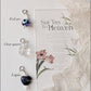 Lapis heart, evil eye, and clear quartz crystal charm set  