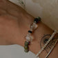 Healing crystal bracelet with multi tourmaline and clear quartz in silver 