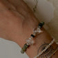 Natural crystal bracelet with clear quartz and multi tourmaline stones