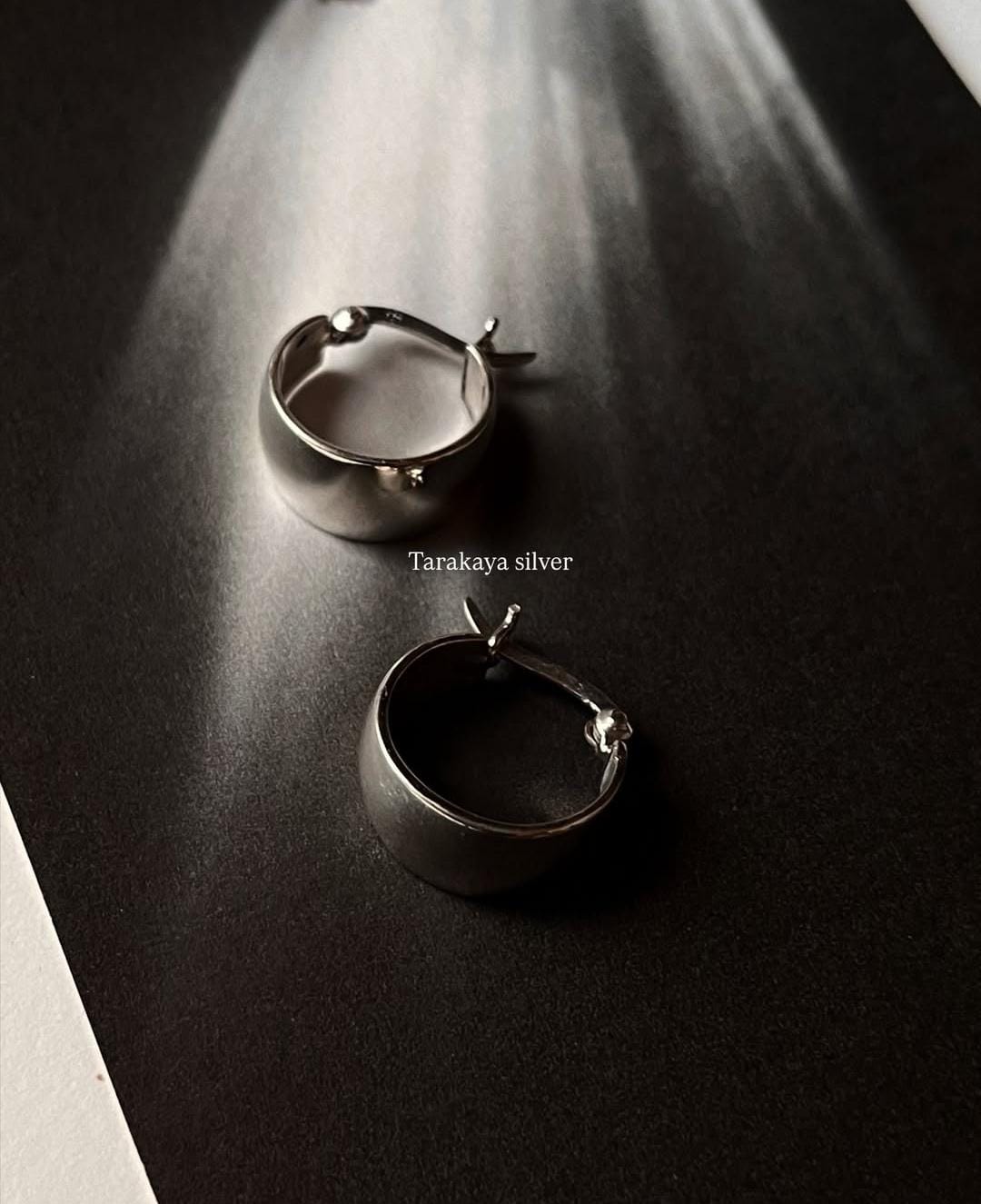 Bold Italian silver hoops in chunky statement design  