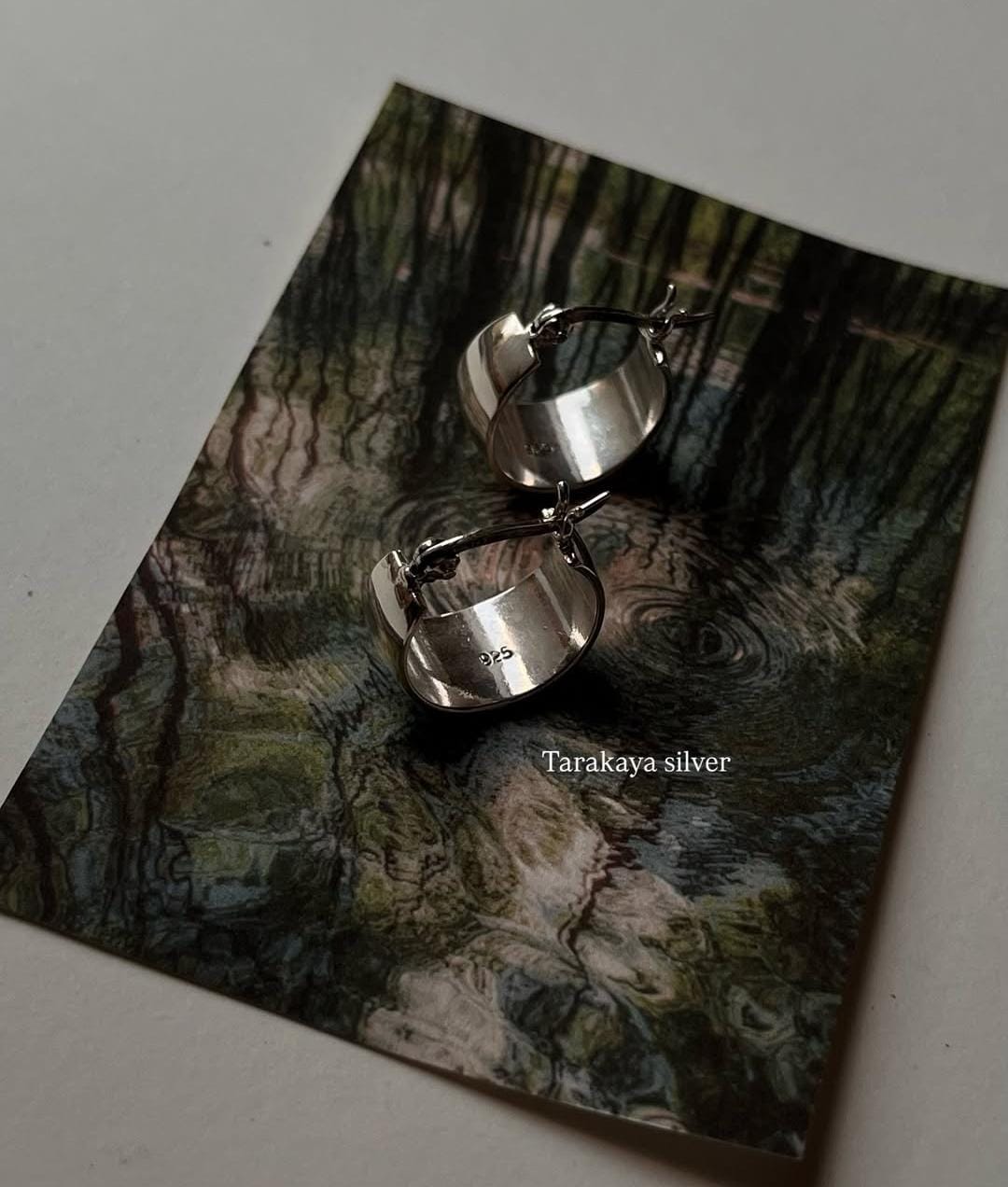 Sterling silver chunky hoop earrings with Italian craftsmanship  