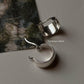  Italian-style chunky hoop earrings in 925 silver