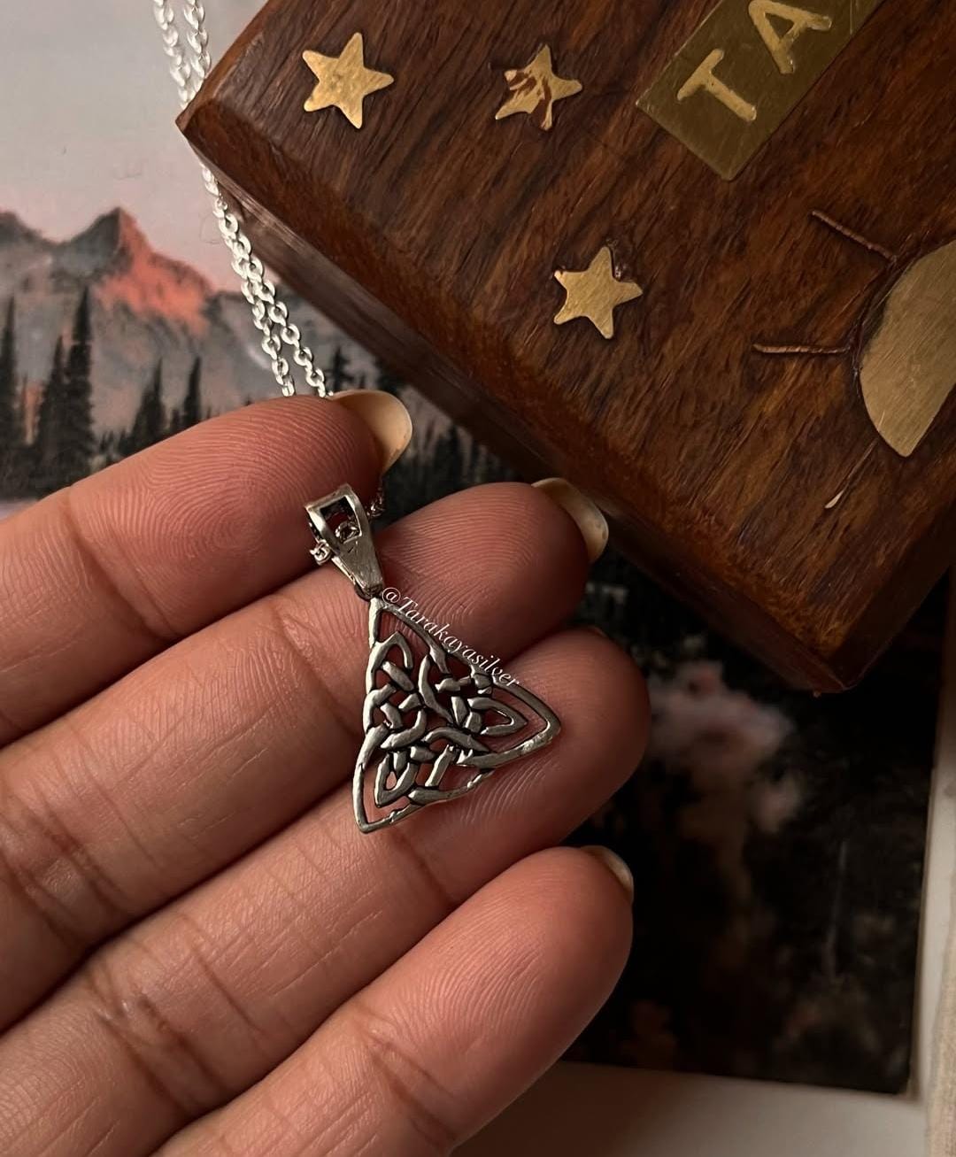 Sterling silver unisex pendant with Trinity Celtic knot design  