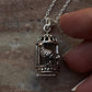 Pigeon in cage 3D silver pendant handcrafted from 925 pure silver, perfect for unique gifts and special occasions.