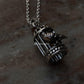 3D silver pigeon in cage pendant, handmade, pure silver 925, unique gift for special occasions, 1.5 inches.