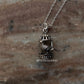 3D silver pendant featuring a pigeon in a cage, handmade from pure silver 925, unique gift for special occasions.