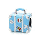 925 silver charm for travel lovers featuring suitcase design