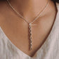 Faceted pink tourmaline pear pendant on sterling silver chain  