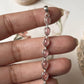 Pink tourmaline gemstone pendant in pear shape