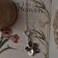 Elegant plumeria flower charm in 925 sterling silver
