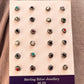 925 Silver Floral Nose Pin with Tribal Style and Screw Back