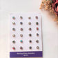 Sterling Silver Floral Tribal Nose Pin with Screw Back  
