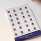 Silver Nose Pin with Tribal Rawa Floral Design and Screw Back  