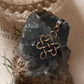Large Celtic Knot Silver Necklace with Karma Symbol