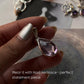 Large Amethyst Pear Shape Silver Pendant Necklace
