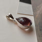 Big Pear Amethyst Silver Pendant Necklace  