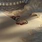 Gold Vermeil Rhodolite Garnet Leafy Minimal 925 Sterling Silver Ring