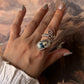 K2 Jasper Handcrafted Wire Wrap 925 Sterling Silver Adjustable Ring