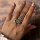 K2 Jasper Handcrafted Wire Wrap 925 Sterling Silver Adjustable Ring