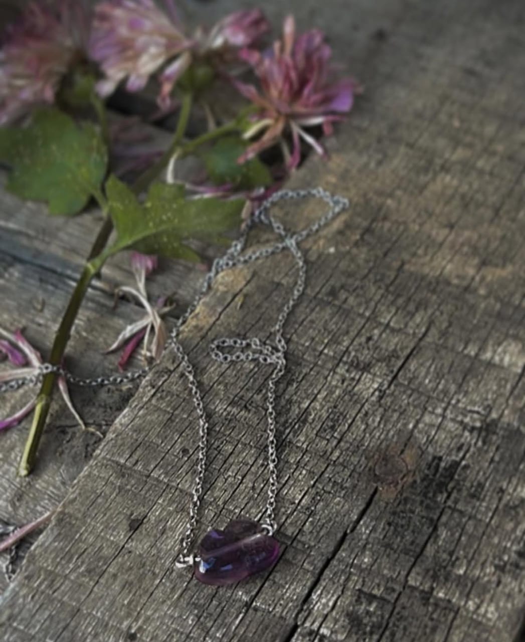 Fluorite Cloud Crystal 925 Sterling Silver Necklace