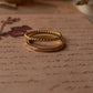 Gold Vermeil Textured & Rope Stack Set 925 Sterling Silver Ring