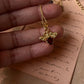 Gold Vermeil Garnet Bee 925 Sterling Silver Necklace  